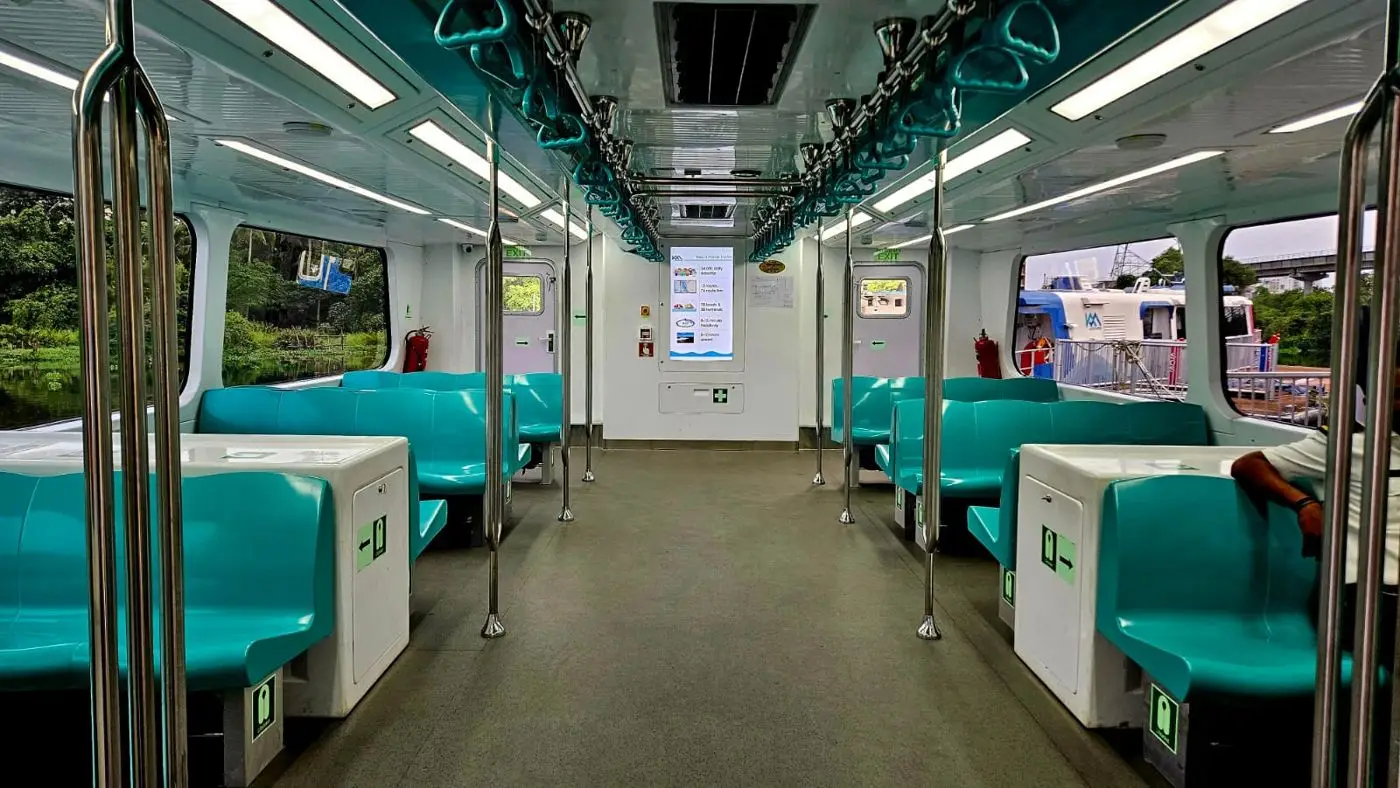 Interior of a Kochi Water Metro boat